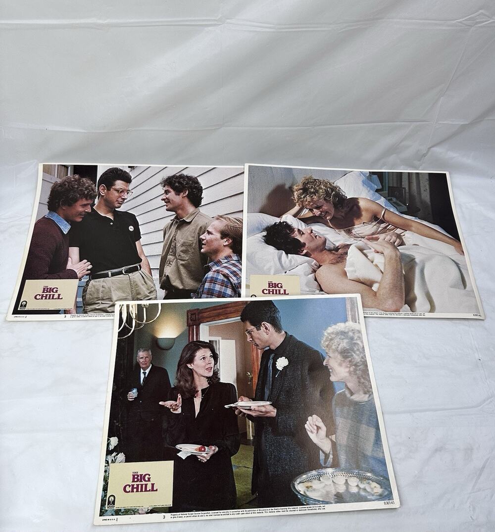 BIG CHILL ORIGINAL MINT 11X14 LOBBY CARD SET 1983 KEVIN KLINE GLENN CLOSE